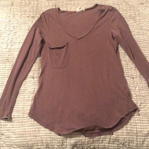 White Crow Mauve Long Sleeve Tee